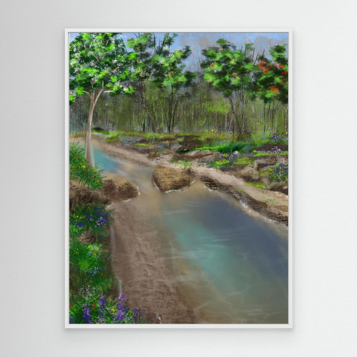 Calming Serenity on Matte Canvas, Framed