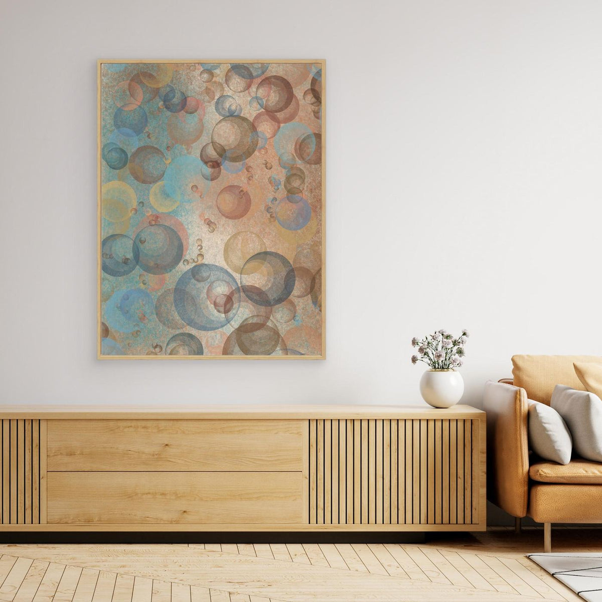 “Orbs of Becoming" – A Dreamy Abstract printed on Canvas