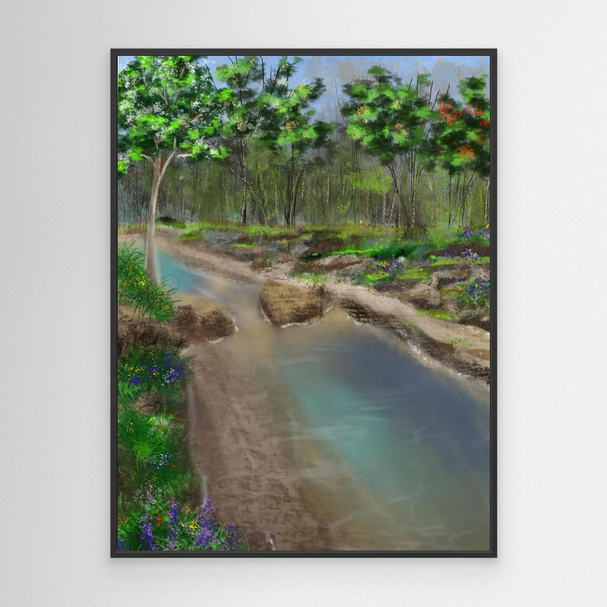 Calming Serenity on Matte Canvas, Framed